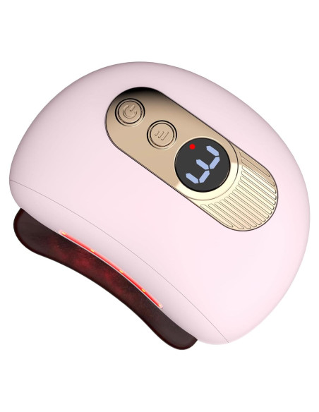 Conjunto de herramientas Gua Sha QAOZUOI para masaje facial Rosa