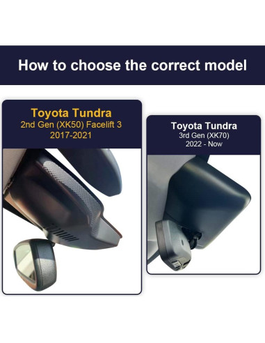 Cámara Frontal y Trasera Fitcamx 2K para Toyota Tundra/Sequoia