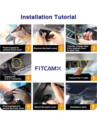 Cámara Frontal y Trasera Fitcamx 2K para Toyota Tundra/Sequoia