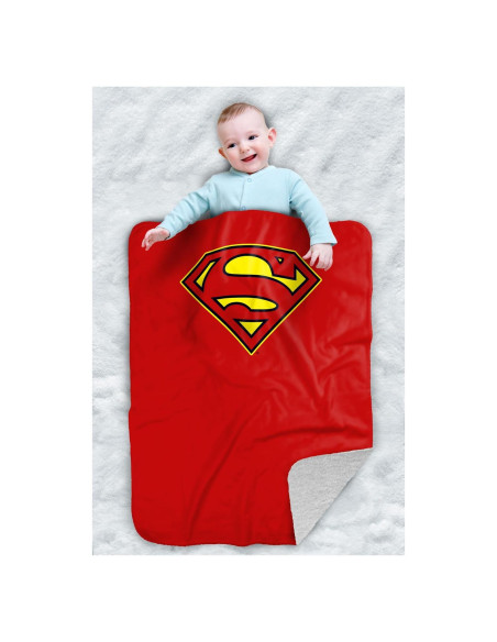 Manta Sherpa Superman para Bebés 76x102 cm Multicolor