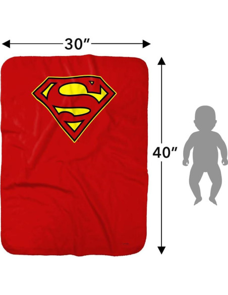 Manta Sherpa Superman para Bebés 76x102 cm Multicolor