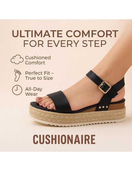Sandalias de Plataforma Espadrille CUSHIONAIRE Melissa Mujeres