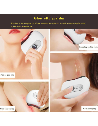 Conjunto de herramientas Gua Sha QAOZUOI para masaje facial Rosa