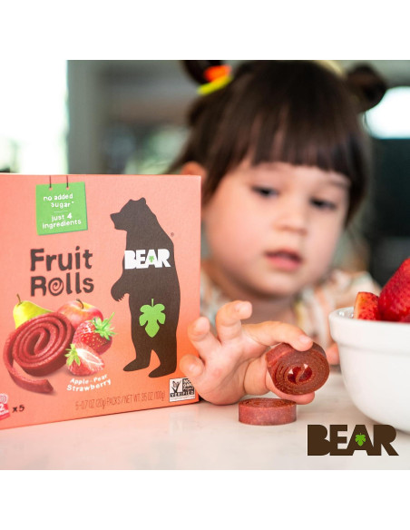 Rollos de Fruta BEAR Yoyo Fresa 5 Unidades 99.22 g