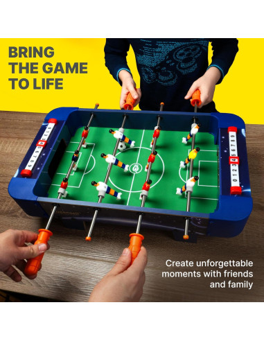 Mesa de Futbolín Mini Queensell 53x31 cm para Niños y Adultos