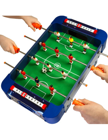 Mesa de Futbolín Mini Queensell 53x31 cm para Niños y Adultos