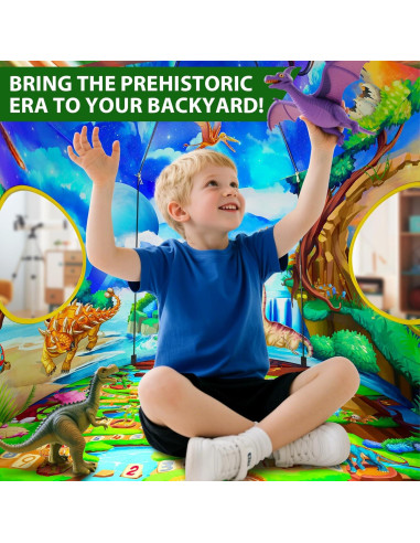 Carpa de Dinosaurio Wilwolfer para Niños - Juego Interior 98x98 cm