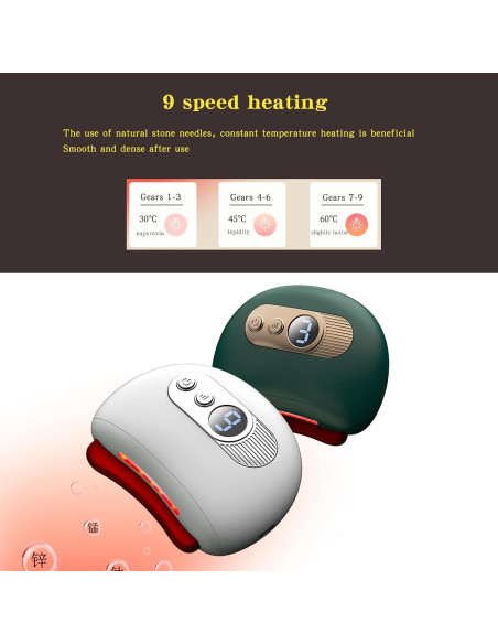 Conjunto de herramientas Gua Sha QAOZUOI para masaje facial Rosa