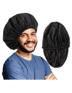 Gorro de Ducha Ajustable Himoswis Grande Impermeable Negro