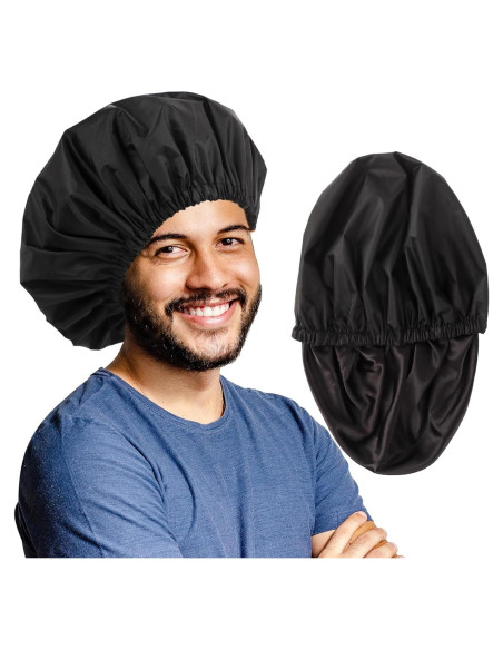 Gorro de Ducha Ajustable Himoswis Grande Impermeable Negro
