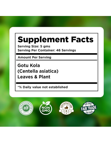 Polvo de Gotu Kola Herbsforever 230g | Centella Asiática Vegano