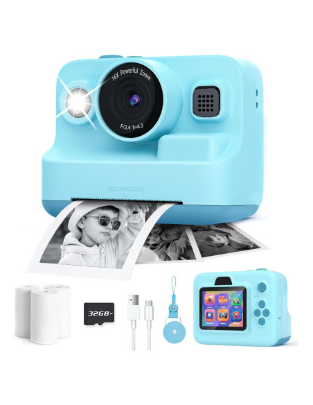 Cámara Instantánea Dylanto BLL2 para Niños 1080P Azul