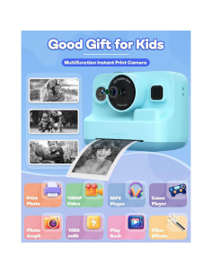 Cámara Instantánea Dylanto BLL2 para Niños 1080P Azul 2