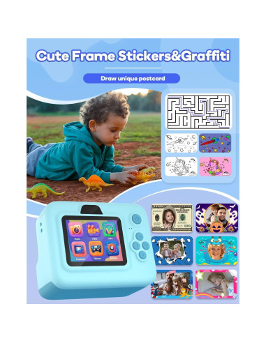 Cámara Instantánea Dylanto BLL2 para Niños 1080P Azul