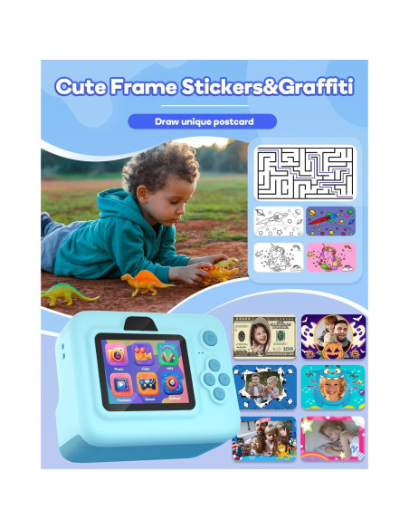 Cámara Instantánea Dylanto BLL2 para Niños 1080P Azul