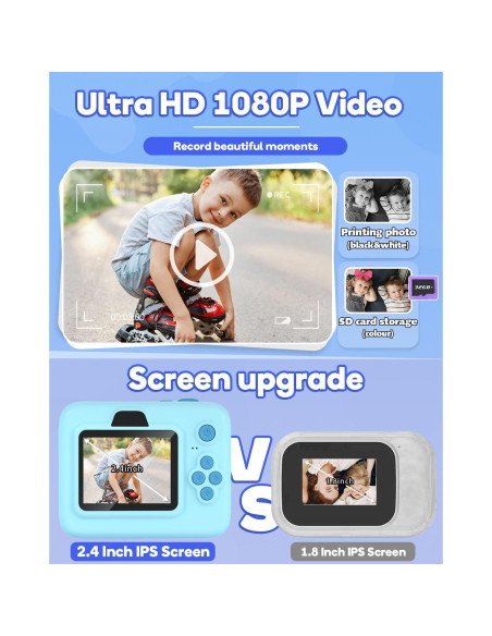 Cámara Instantánea Dylanto BLL2 para Niños 1080P Azul