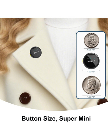 Micrófono Lavalier Inalámbrico Vislla Spark C1, 12H Batería, Reducción de Ruido