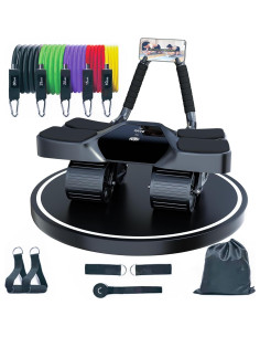 Rodillo Abdominal 13-en-1 Royal Blaze con Bandas de Resistencia 2