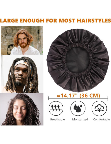 Gorro de Ducha Ajustable Himoswis Grande Impermeable Negro