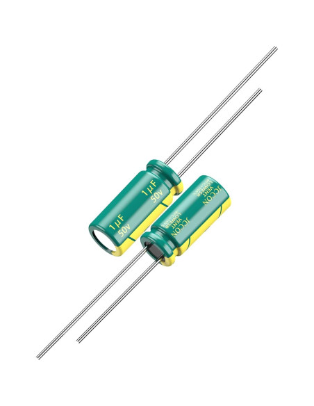 Paquete de 10 Capacitores Electrolíticos JCCON 50V 1uF 5x11mm