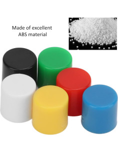 180 Cubiertas de Botón de Presión ABS Walfront - 6 Colores 2