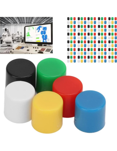 180 Cubiertas de Botón de Presión ABS Walfront - 6 Colores