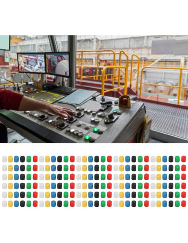 180 Cubiertas de Botón de Presión ABS Walfront - 6 Colores