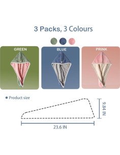 Toalla de Microfibra para Cabello Free Eagle - 3 Paquetes Secado Rápido 2