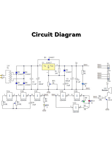Kit Regulador de Voltaje Ajustable LM317 110V a 12V YELUFT