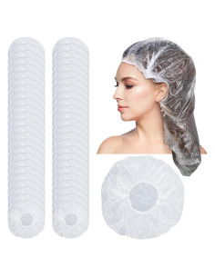 Gorras de Ducha Desechables SATINIOR 50 Pcs Grandes Impermeables