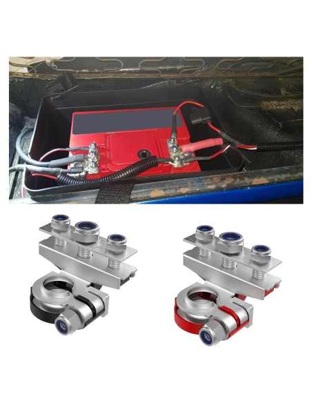 Conectores de Terminal de Batería SMILFUY 3 Vías 12V Coche