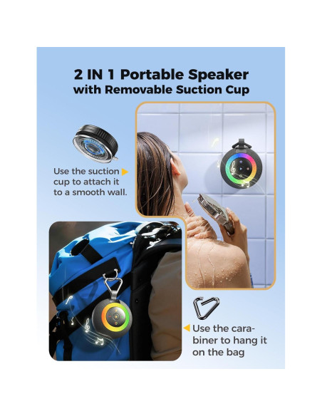 Altavoz Bluetooth Portátil DB F33 Impermeable 360 Negro