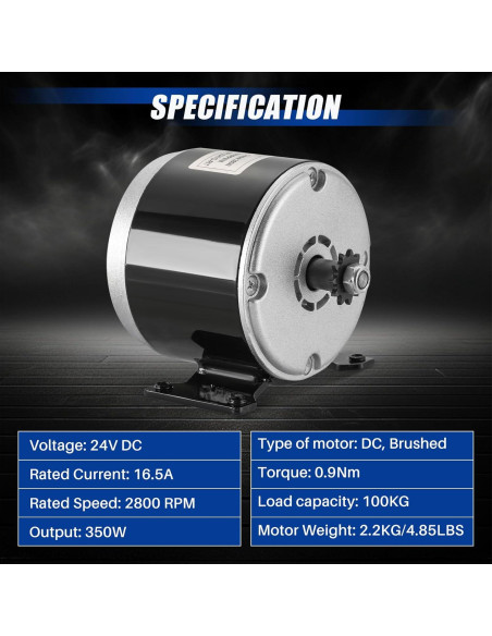 Motor Eléctrico 24V CC 350W MYFULLY para Scooter y E-Bike