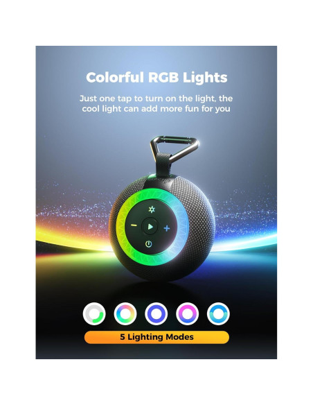 Altavoz Bluetooth Portátil DB F33 Impermeable 360 Negro