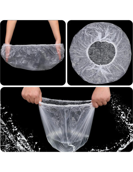 Gorras de Ducha Desechables SATINIOR 50 Pcs Grandes Impermeables