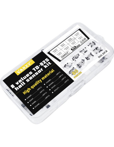 Kit de 80 Sensores Hall TO-92 VANXY - 8 Tipos x 10 Pcs