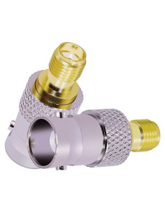 Adaptador Coaxial SMA Hembra a BNC Hembra 50 Ohmios 2PCS