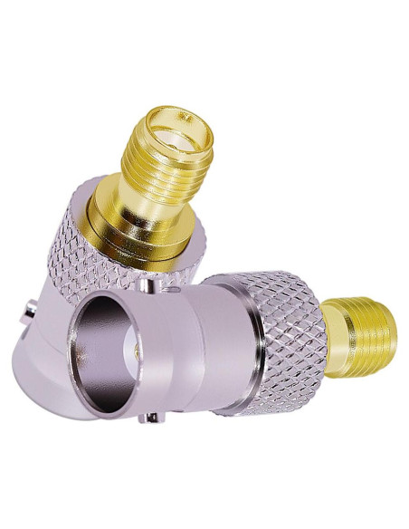 Adaptador Coaxial SMA Hembra a BNC Hembra 50 Ohmios 2PCS