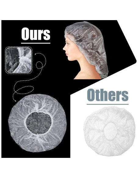 Gorras de Ducha Desechables SATINIOR 50 Pcs Grandes Impermeables