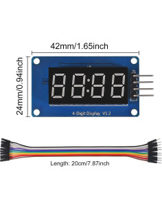 Módulo Pantalla LED 4 Dígitos TM1637 ALAMSCN 6 Piezas 2