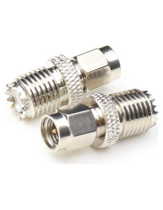 Adaptador Coaxial SMA Macho a Mini UHF Hembra ANHAN 2 Piezas