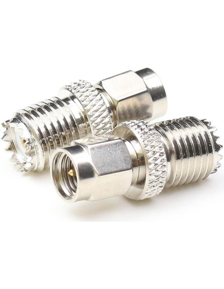 Adaptador Coaxial SMA Macho a Mini UHF Hembra ANHAN 2 Piezas