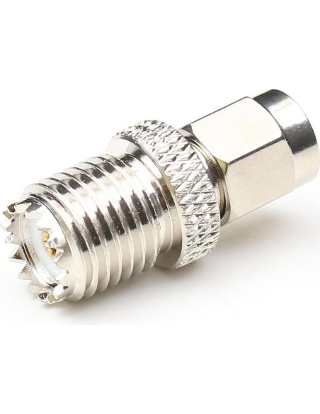 Adaptador Coaxial SMA Macho a Mini UHF Hembra ANHAN 2 Piezas