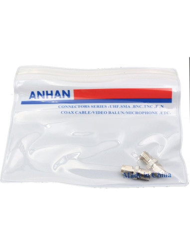 Adaptador Coaxial SMA Macho a Mini UHF Hembra ANHAN 2 Piezas