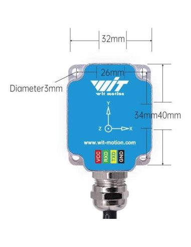 Sensor de Navegación Inercial WitMotion WTGAHRS3-TTL 6 Ejes