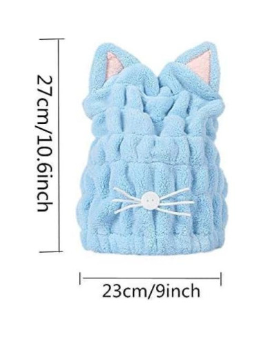 Toalla de Secado Rápido Microfibra OrangeTag 2 Pcs Gato