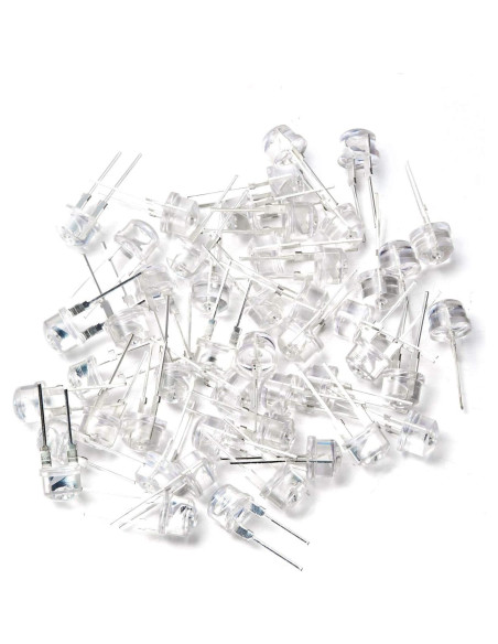 Diodos LED Rojo 8mm CHANZON 50 Piezas 2V 80mA