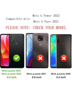 Funda Slim AKINIK para Moto G Power 2022 y G Pure con Soporte 2