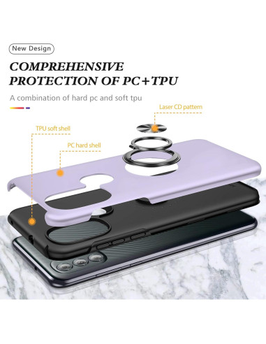 Funda Slim AKINIK para Moto G Power 2022 y G Pure con Soporte