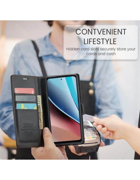 Funda billetera FLIPALM para Samsung Galaxy A56 5G - Negro